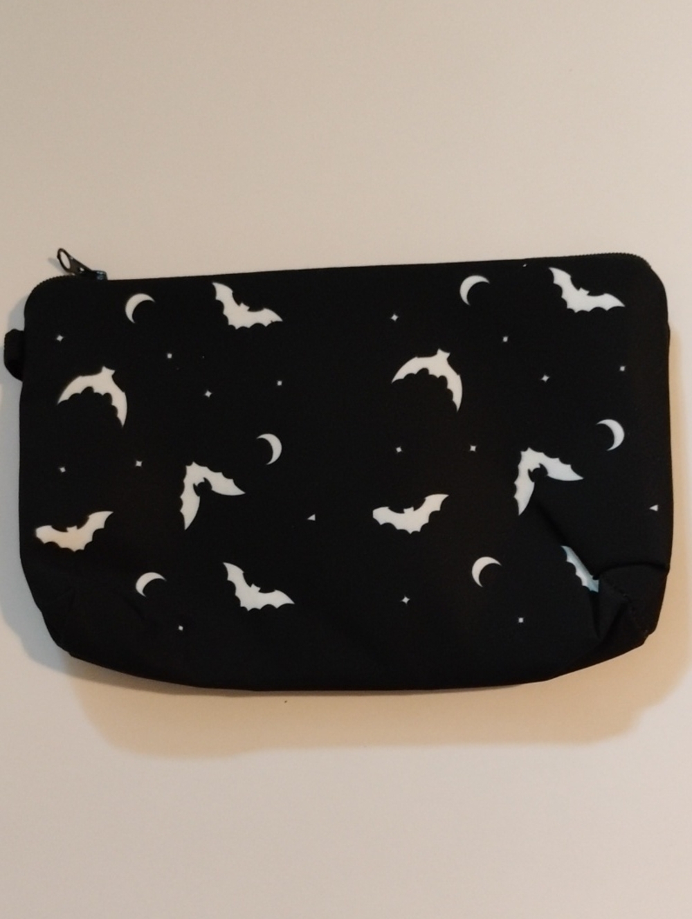 🧁 3/$30 Black Bat Print Makeup Pouch NEW